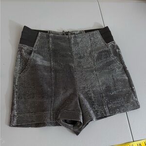 Forever 21 Sexy Metallic Silver High-Waist Women’s Shorts Size S